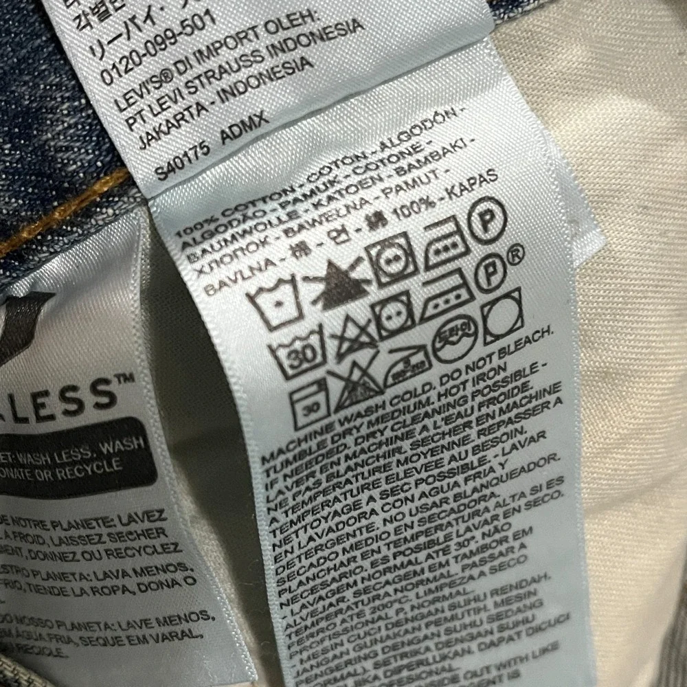 Levis 569‎ Jeans Mens 40x32.5* Blue Loose Straight Denim Western Retro Fade